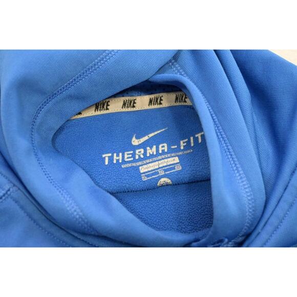 Nike Hoodie Therma Fit Blue Athletic Pull Over Fleece Sweater Mens Size XL - Picture 11 of 12